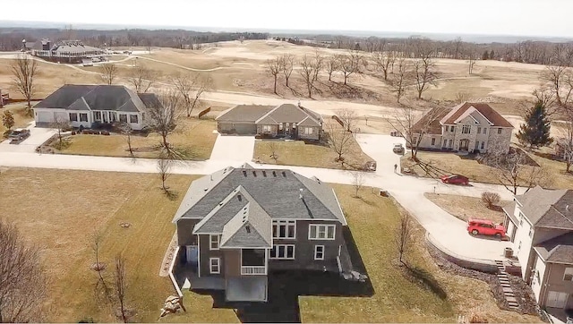 aerial view featuring a residential view