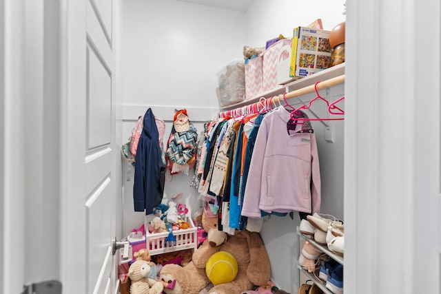 view of walk in closet