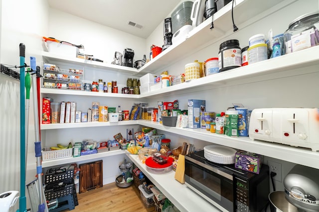 pantry with visible vents