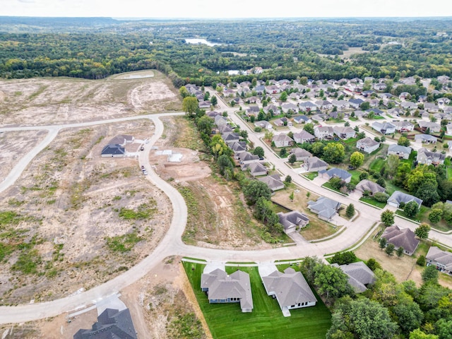 bird's eye view with a residential view