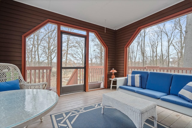 sunroom / solarium with a wealth of natural light