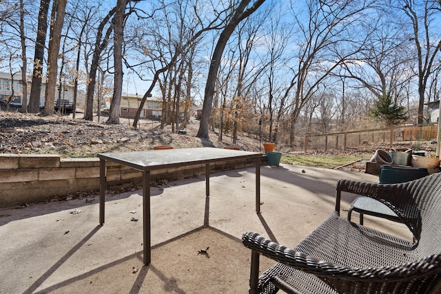 view of patio / terrace with fence