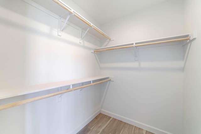 spacious closet featuring light wood-style flooring