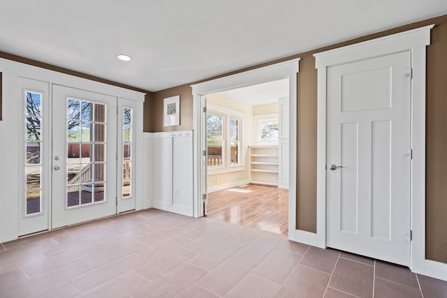 interior space with wood finished floors