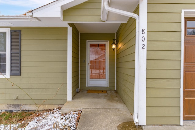 view of doorway to property