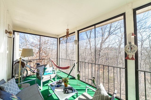 view of sunroom