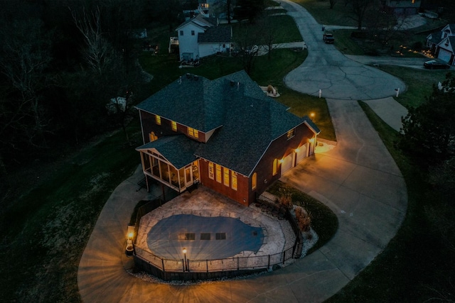 birds eye view of property