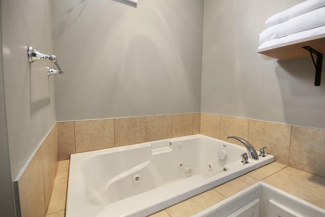 bathroom with a whirlpool tub