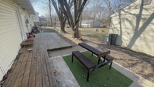 wooden deck with fence