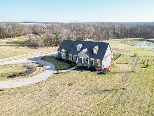 drone / aerial view featuring a rural view