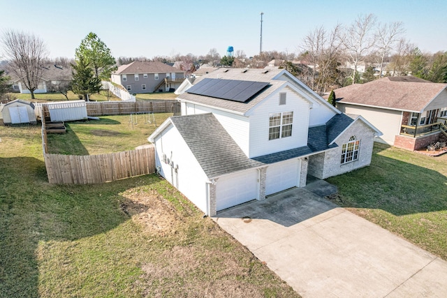 aerial view featuring a residential view