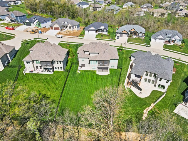 aerial view featuring a residential view