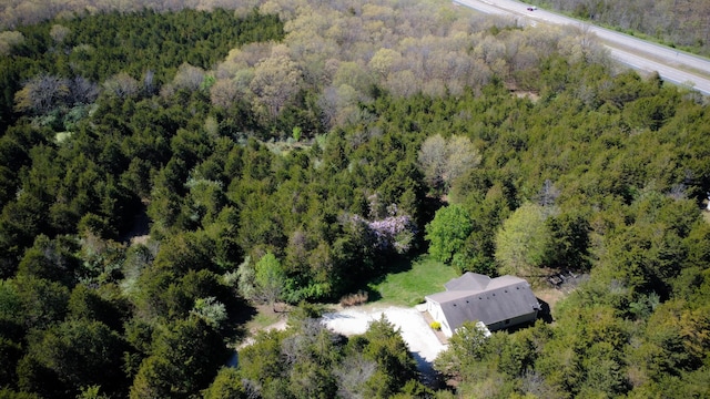 6132 E Forsee Rd, Ashland, MO 65010 - drone / aerial view featuring a forest view