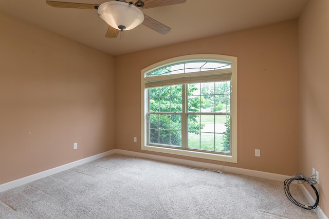 606 Billy Joe Sapp Dr, Ashland, MO 65010 - carpeted empty room with baseboards and ceiling fan