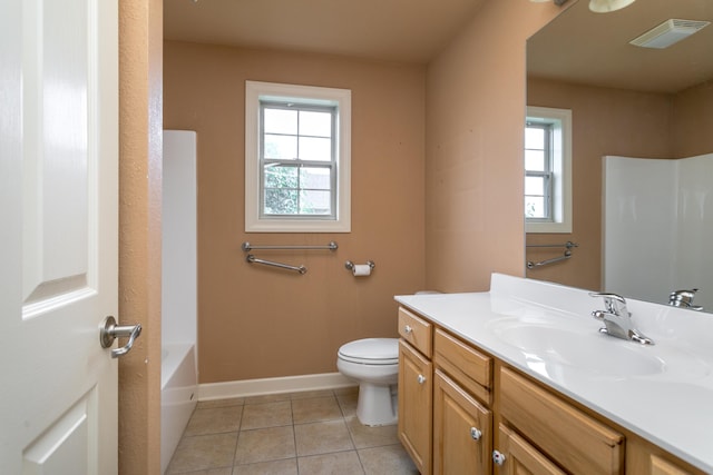 606 Billy Joe Sapp Dr, Ashland, MO 65010 - bathroom featuring vanity, toilet, tile patterned flooring, and baseboards