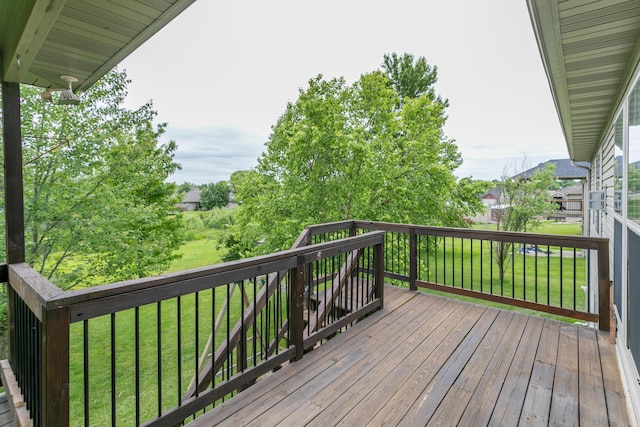 606 Billy Joe Sapp Dr, Ashland, MO 65010 - wooden deck with a lawn