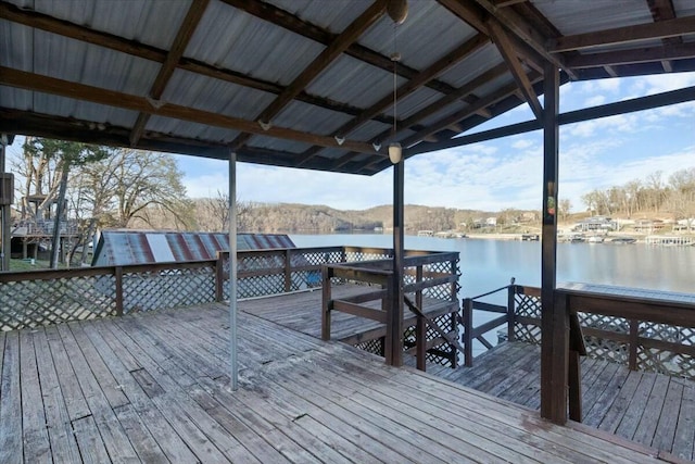 28489 Possum Trot Rd, Stover, MO 65078 - dock area featuring a water view