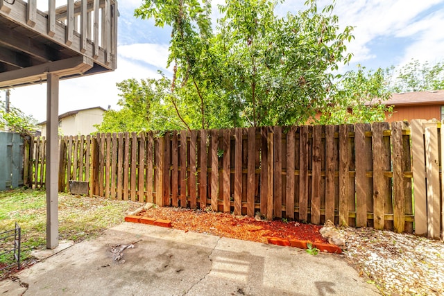 view of patio / terrace featuring a fenced backyard