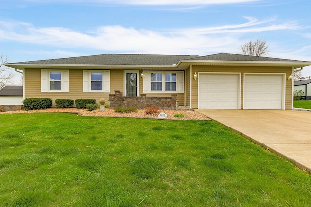 1204 S Walnut Ave, Salisbury, MO 65281 - single story home with a garage, a front yard, and concrete driveway