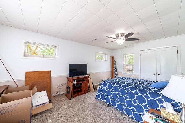 509 S Bus-54, Fulton, MO 65251 - carpeted bedroom with ceiling fan and a closet