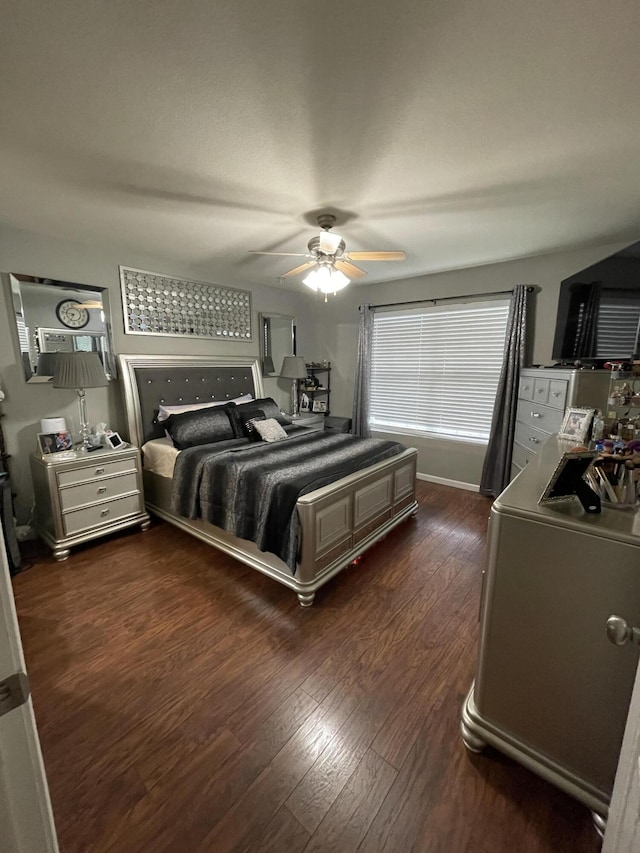 4011 Spring Cress Dr, Columbia, MO 65202 - bedroom featuring dark wood-style flooring and a ceiling fan