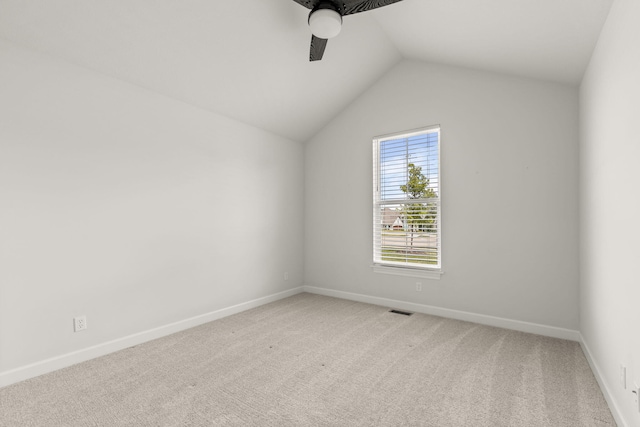 2816 Rivington Dr, Columbia, MO 65203 - bonus room with ceiling fan, vaulted ceiling, and light colored carpet