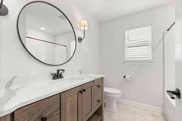 2816 Rivington Dr, Columbia, MO 65203 - full bathroom with vanity, shower / bath combination, and tile patterned flooring
