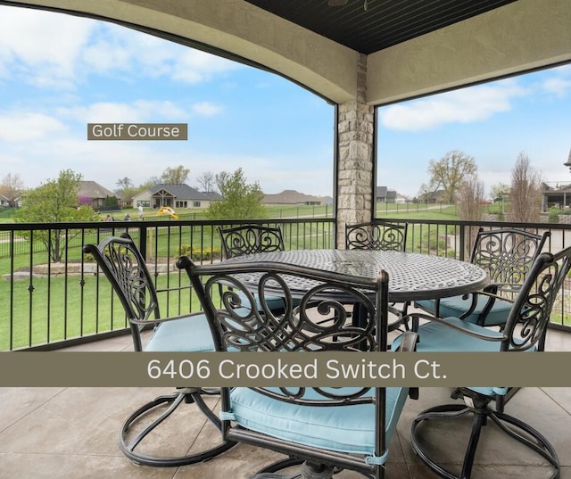 6406 Crooked Switch, Columbia, MO 65201 - balcony with outdoor dining area and a residential view