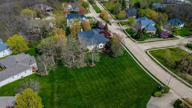 drone / aerial view with a residential view