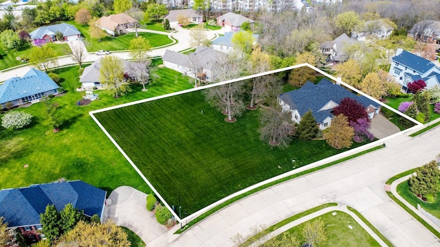drone / aerial view with a residential view