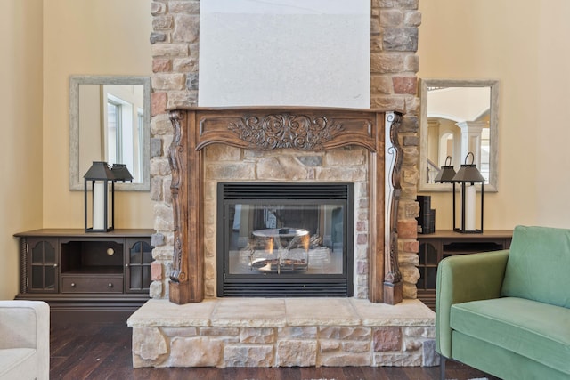 3207 Rivington Dr, Columbia, MO 65203 - detailed view of a fireplace and wood finished floors