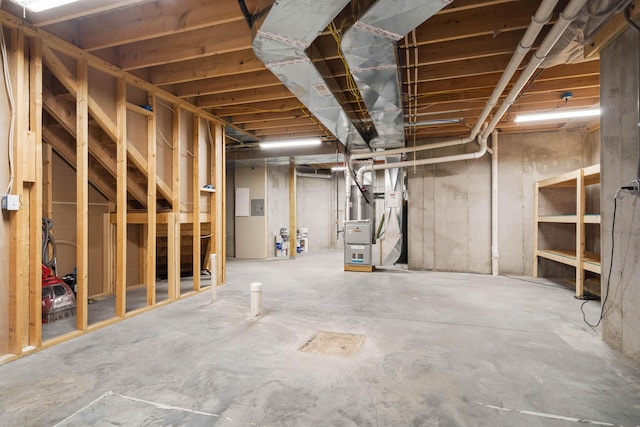 3207 Rivington Dr, Columbia, MO 65203 - unfinished basement with heating unit