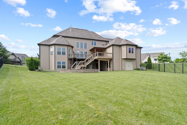 3207 Rivington Dr, Columbia, MO 65203 - rear view of property featuring stairs and a wooden deck