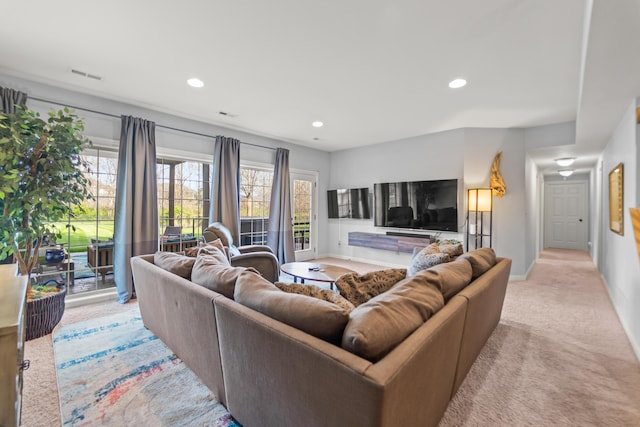 5109 Newbury Way, Columbia, MO 65203 - living room with a healthy amount of sunlight, baseboards, visible vents, and recessed lighting