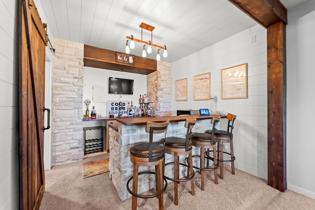5109 Newbury Way, Columbia, MO 65203 - bar featuring light carpet and a dry bar