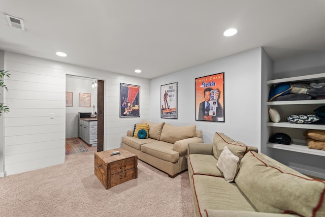 5109 Newbury Way, Columbia, MO 65203 - living area with recessed lighting, carpet flooring, and visible vents