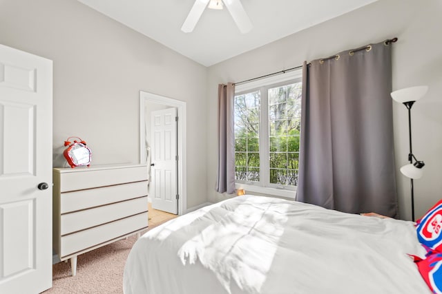 5109 Newbury Way, Columbia, MO 65203 - bedroom with a ceiling fan and vaulted ceiling