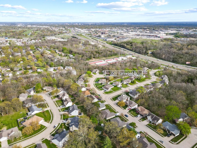birds eye view of property featuring a residential view