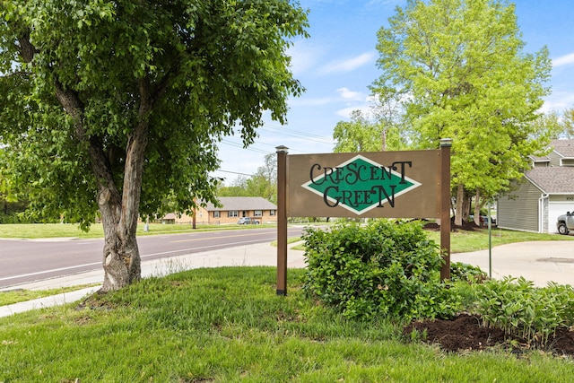 view of community sign
