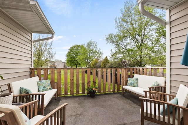 balcony with an outdoor living space