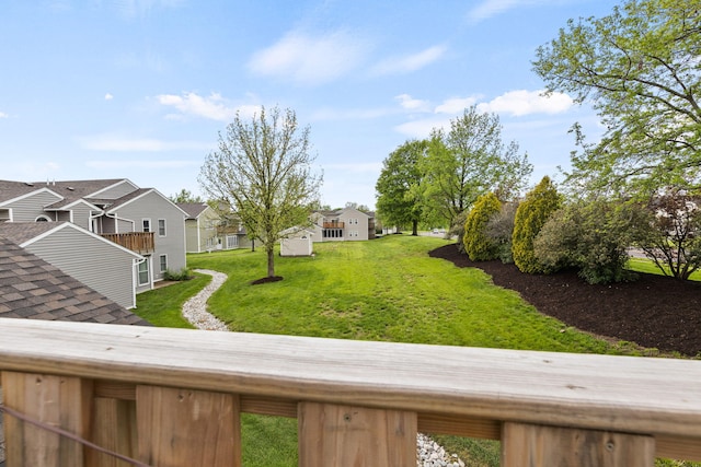 view of yard featuring a residential view