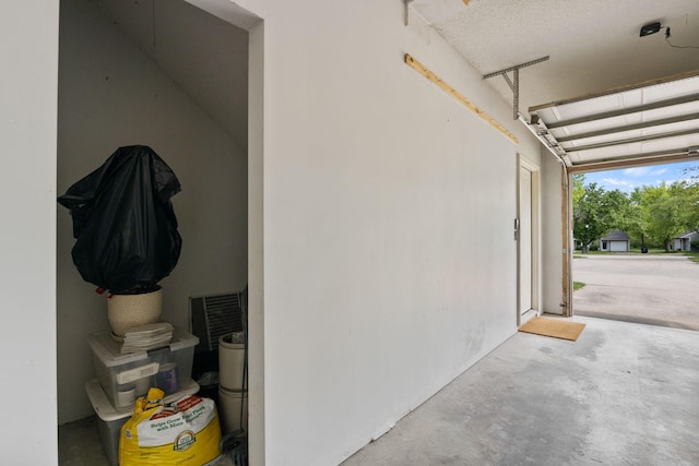 garage with visible vents