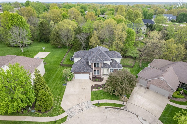 birds eye view of property
