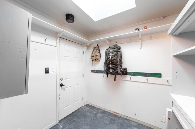 interior space with ornamental molding