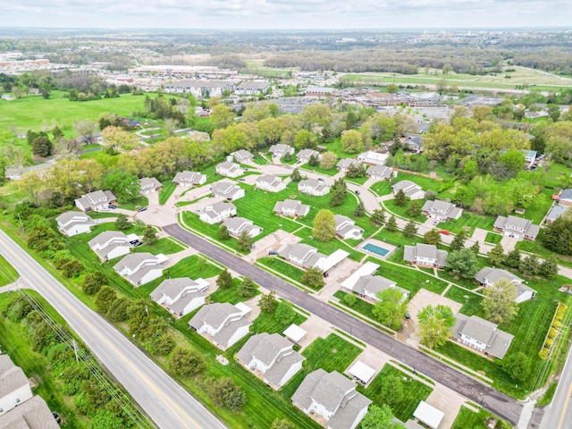 birds eye view of property featuring a residential view