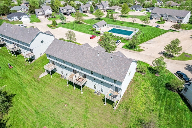aerial view featuring a residential view