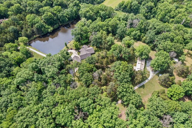 7114 W River Oaks Rd, Columbia, MO 65203 - aerial overview of property's location with a nearby body of water