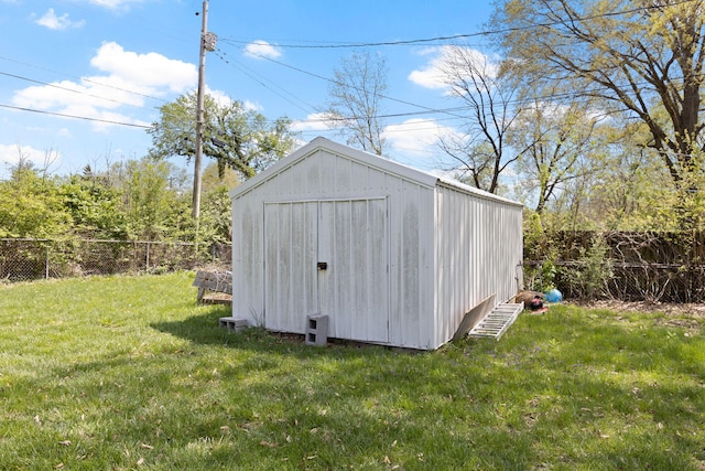 208 Bourn Ave, Columbia, MO 65203 - view of shed featuring a fenced backyard