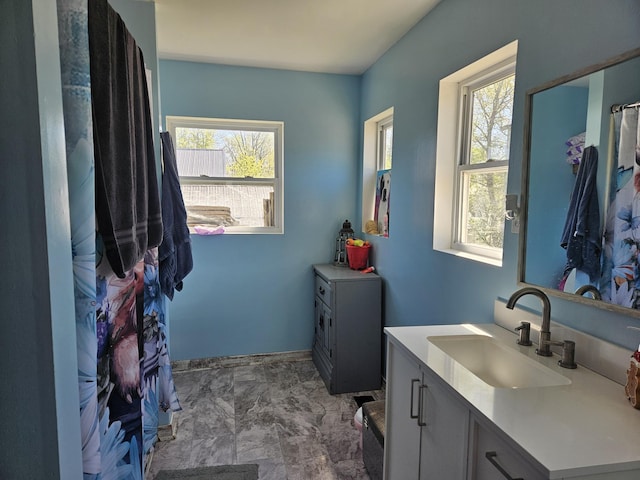 bathroom with vanity