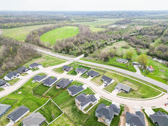 aerial view featuring a residential view